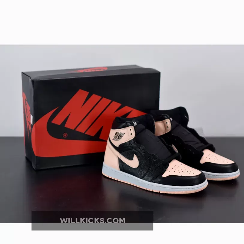 Air Jordan 1 Retro High OG Black/Crimson Tint-Hyper Pink-White 555088-081 #jordan 1 crimson pink