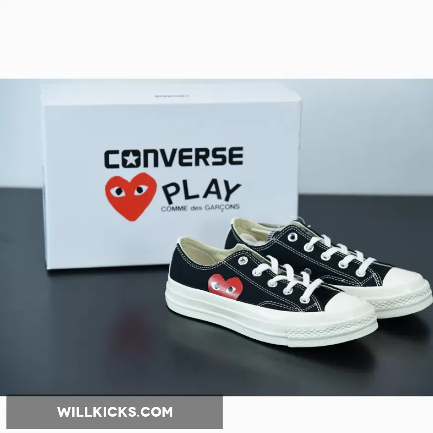 Comme des Garcons Play x Converse Chuck Taylor All Star 70 Low Black 150206C #cdg converse low