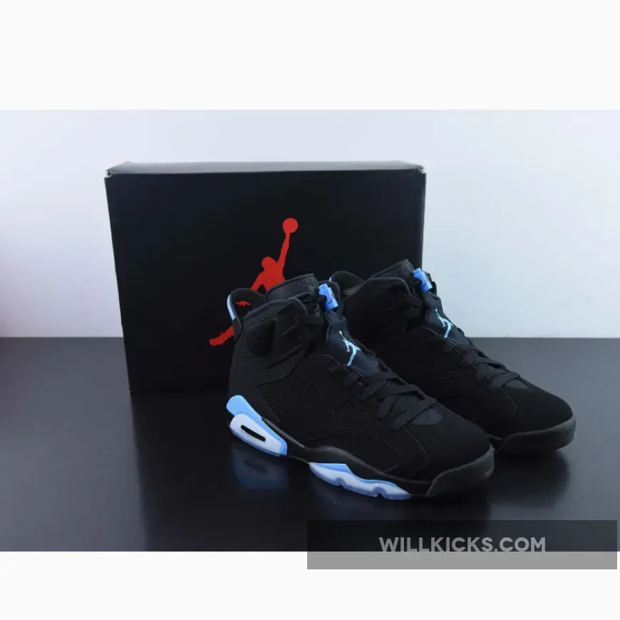 Air Jordan 6 UNC Black/University Blue 384664-006, jordan 6 unc black