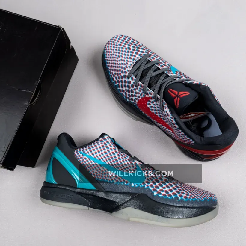 Kobe 6 Red - Nike Kobe 6 Protro '3D Hollywood' Dark Grey/Daring Red-Chlorine Blue DD2305-003