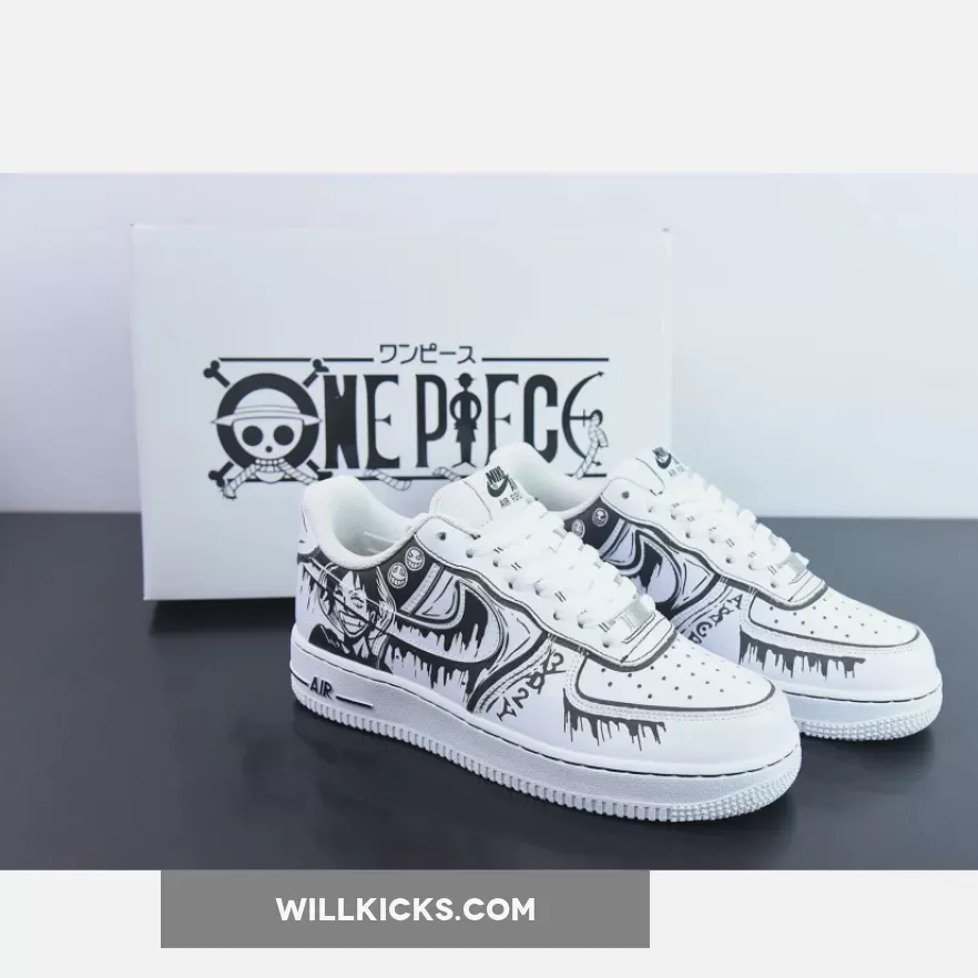 Custom Nike Air Force 1 Low 'One Piece' White Black 1683551817 New Releases