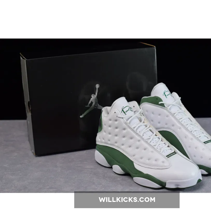 Air Jordan 13 Ray Allen Three-Point Record PE White/Clover, air jordan ray allen 13