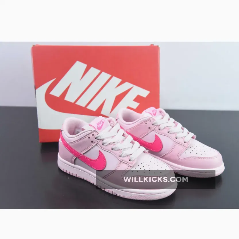 Nike Dunk Low GS Triple Pink For Womens | AIR FORCE 1 7C