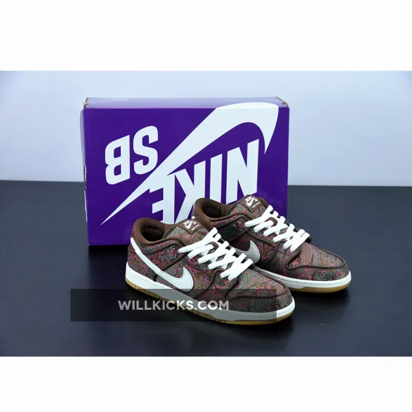 Nike SB Dunk Low 'Paisley' Brown/Burgundy-Green-Pink / Paisley Sb Dunk Low DH7534-200