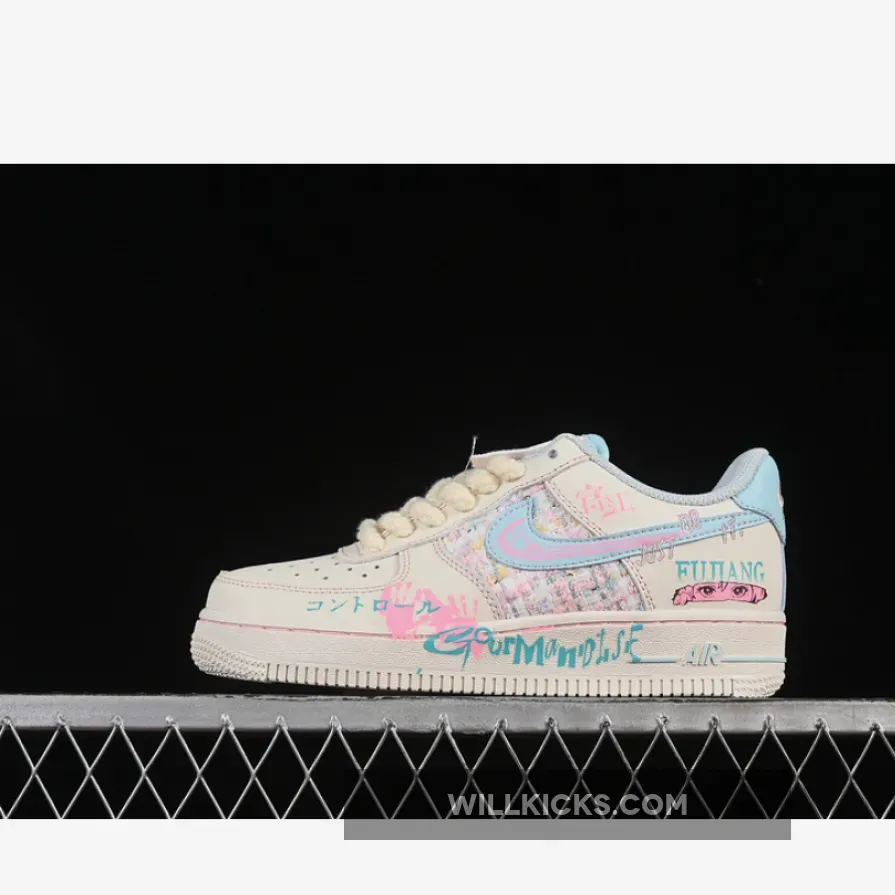 AIR AIR FORCE 1 07 LOW MISS FUJIANG WHITE/BLUE/PINK/BEIGE