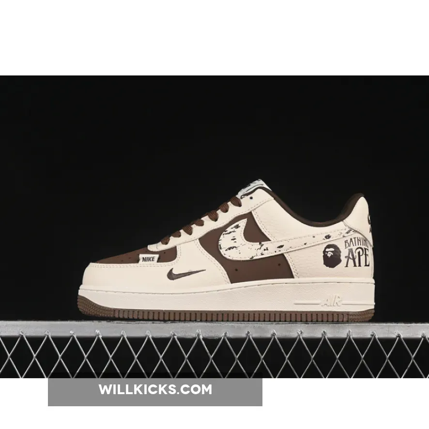 AIR FORCE 1 07 LOW BAPE WHITE/BROWN
