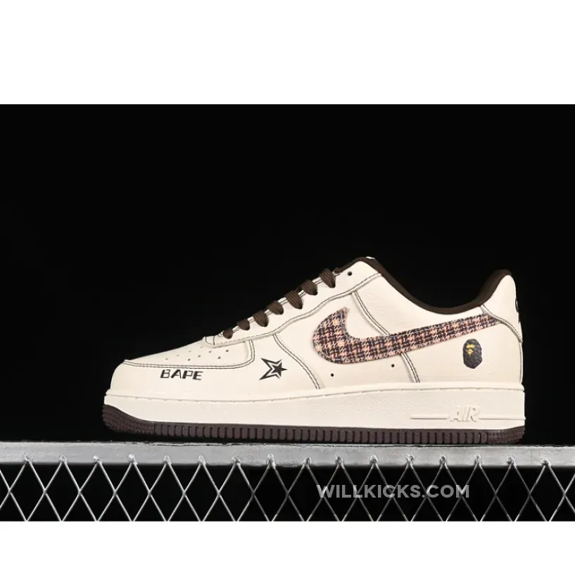 AIR FORCE 1 07 LOW BAPE WHITE/BROWN