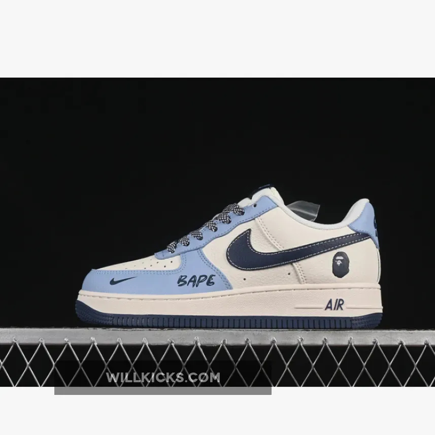 AIR FORCE 1 07 LOW BAPE WHITE/BLUE/BLACK AIR FORCE 1 07 LOW BAPE WHITE/BLUE/BLACK