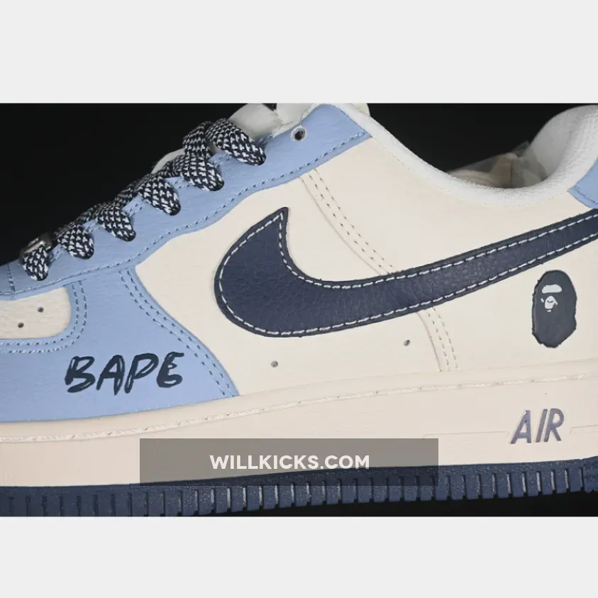 AIR FORCE 1 07 LOW BAPE WHITE/BLUE/BLACK AIR FORCE 1 07 LOW BAPE WHITE/BLUE/BLACK