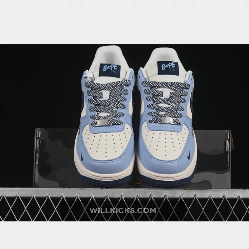 AIR FORCE 1 07 LOW BAPE WHITE/BLUE/BLACK AIR FORCE 1 07 LOW BAPE WHITE/BLUE/BLACK