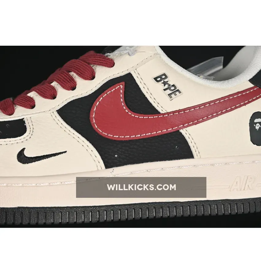 AIR FORCE 1 07 LOW BAPE BLACK/RED/BEIGE AIR FORCE 1 07 LOW BAPE BLACK/RED/BEIGE