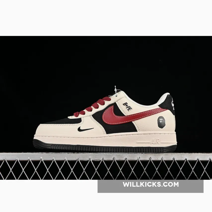 AIR FORCE 1 07 LOW BAPE BLACK/RED/BEIGE AIR FORCE 1 07 LOW BAPE BLACK/RED/BEIGE