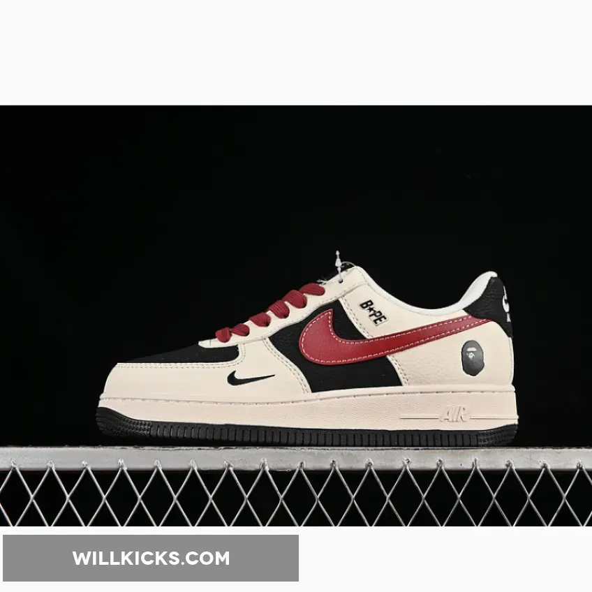 AIR FORCE 1 07 LOW BAPE BLACK/RED/BEIGE AIR FORCE 1 07 LOW BAPE BLACK/RED/BEIGE