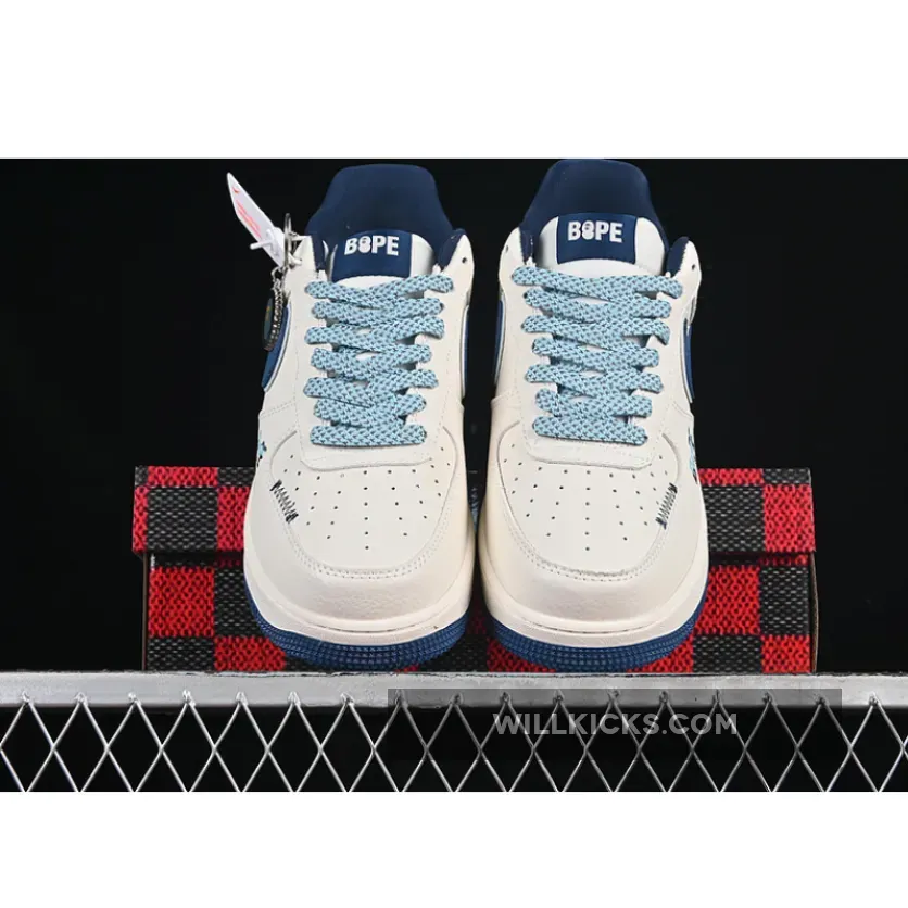 AIR FORCE 1 07 LOW BAPE WHITE/BLUE AIR FORCE 1 07 LOW BAPE WHITE/BLUE