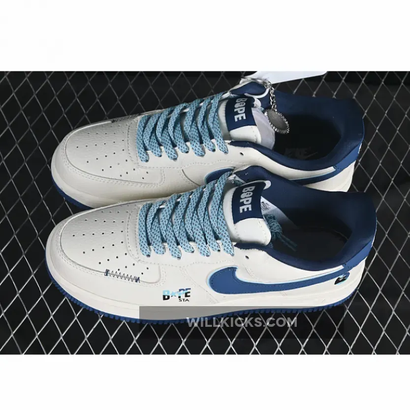 AIR FORCE 1 07 LOW BAPE WHITE/BLUE AIR FORCE 1 07 LOW BAPE WHITE/BLUE