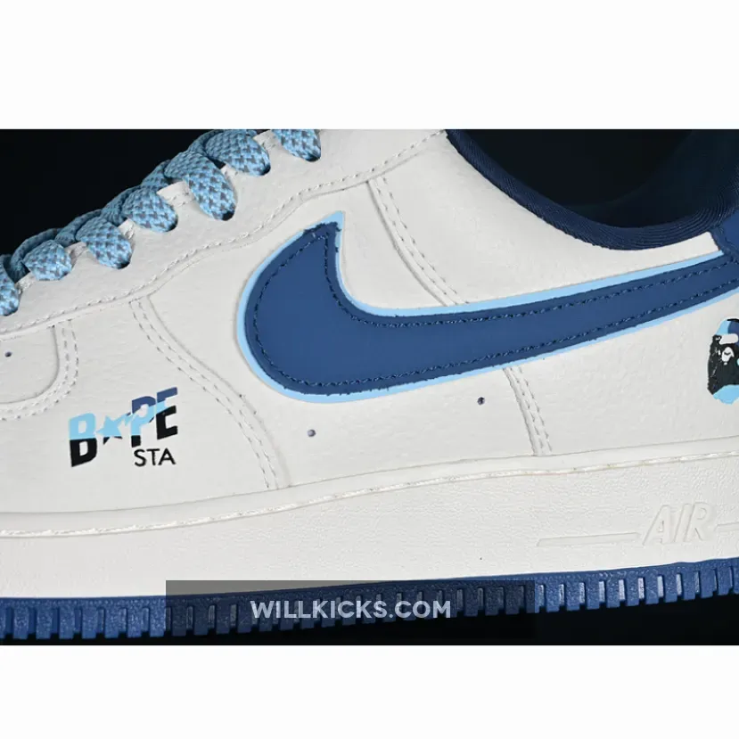 AIR FORCE 1 07 LOW BAPE WHITE/BLUE AIR FORCE 1 07 LOW BAPE WHITE/BLUE
