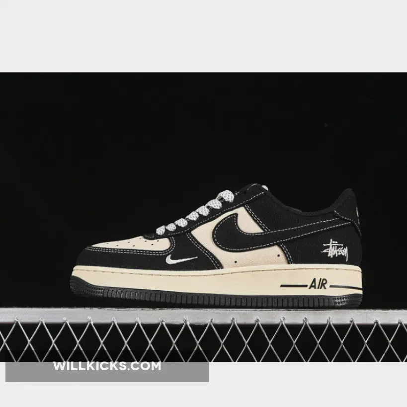 AIR FORCE 1 07 LOW BEIGE/BLACK/GREY AIR FORCE 1 07 LOW BEIGE/BLACK/GREY