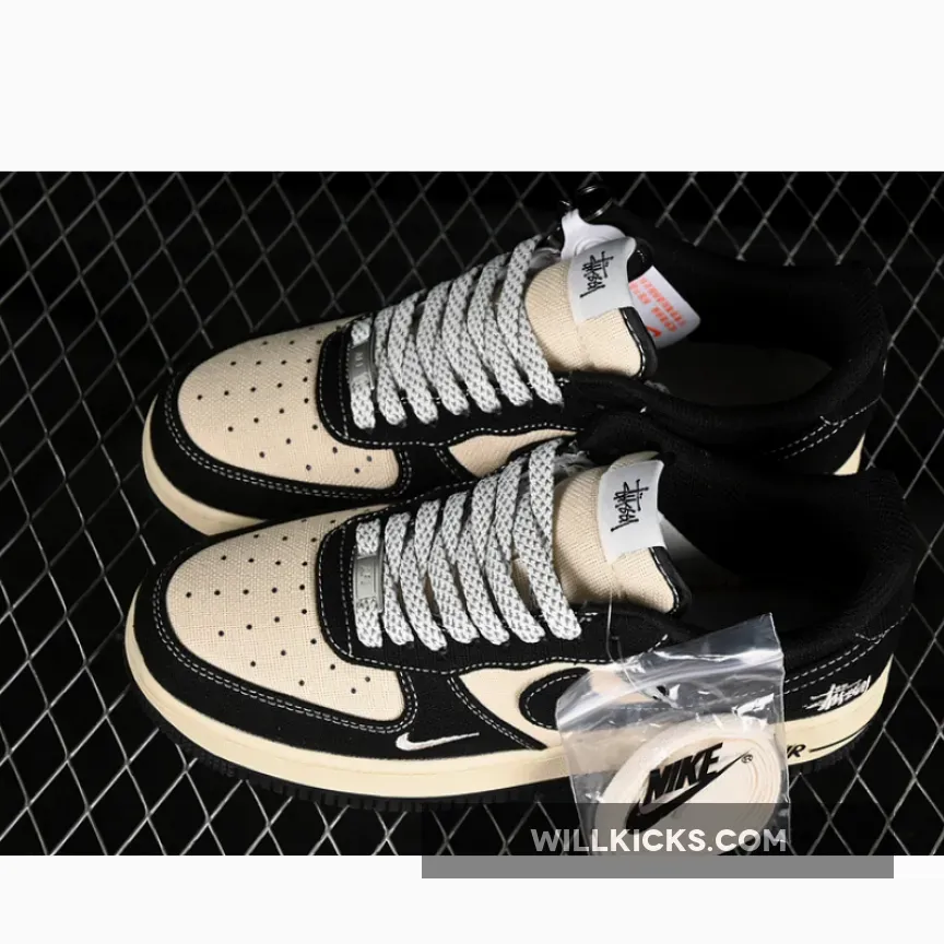 AIR FORCE 1 07 LOW BEIGE/BLACK/GREY AIR FORCE 1 07 LOW BEIGE/BLACK/GREY
