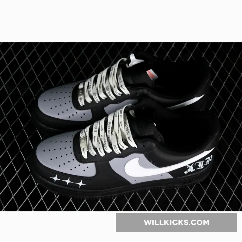 AIR FORCE 1 07 LOW BLACK/GREY/WHITE AIR FORCE 1 07 LOW BLACK/GREY/WHITE