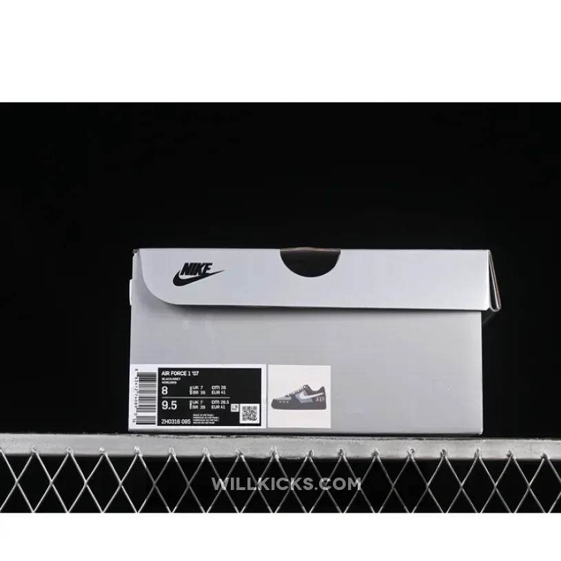 AIR FORCE 1 07 LOW BLACK/GREY/WHITE AIR FORCE 1 07 LOW BLACK/GREY/WHITE
