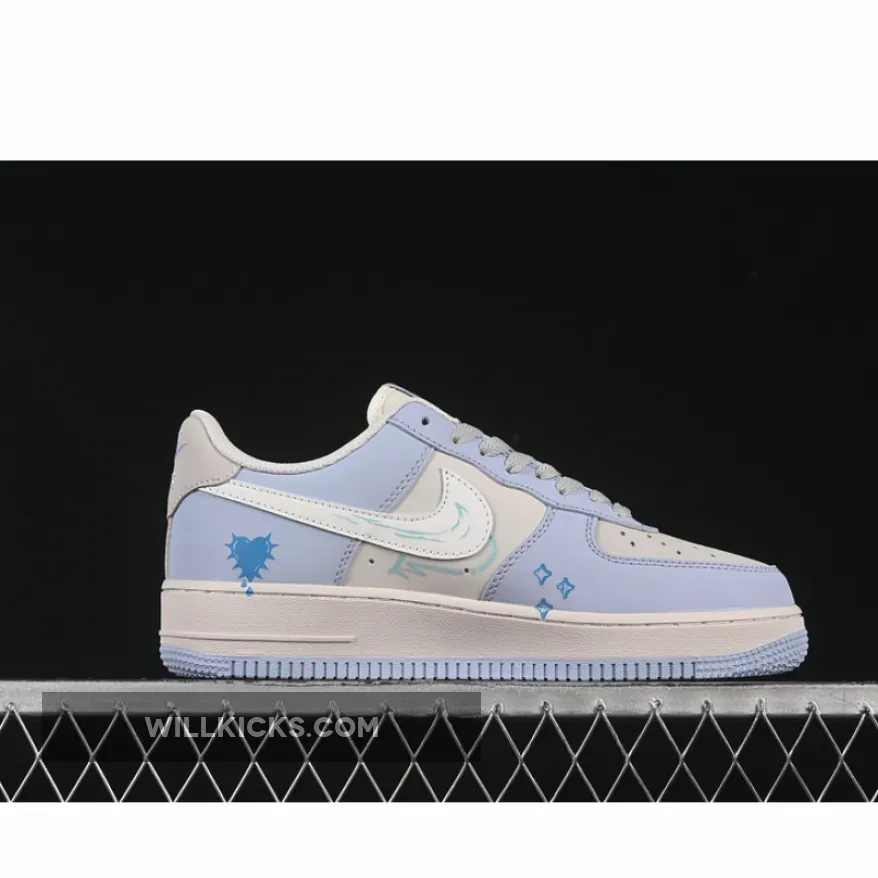 AIR FORCE 1 07 LOW BLUE STAR LOVE GREY/BLUE