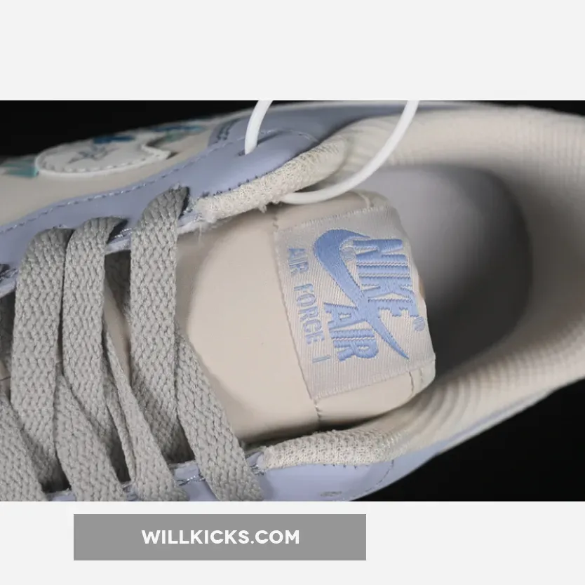 AIR FORCE 1 07 LOW BLUE STAR LOVE GREY/BLUE AIR FORCE 1 07 LOW BLUE STAR LOVE GREY/BLUE