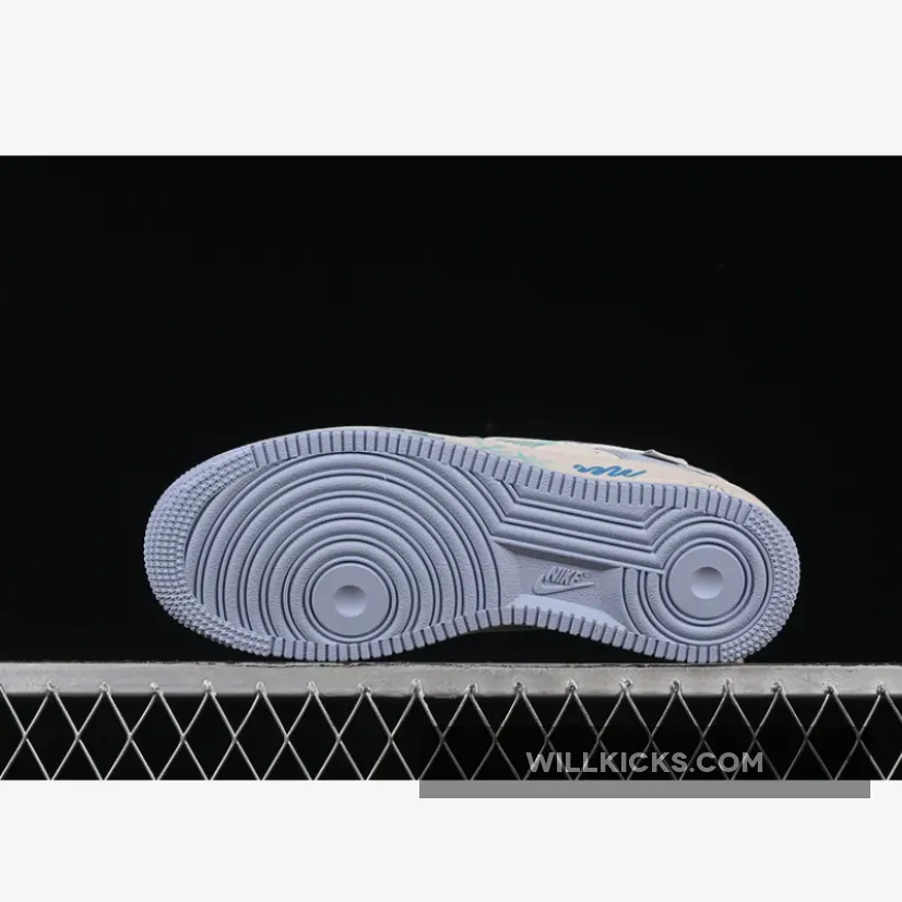 AIR FORCE 1 07 LOW BLUE STAR LOVE GREY/BLUE AIR FORCE 1 07 LOW BLUE STAR LOVE GREY/BLUE