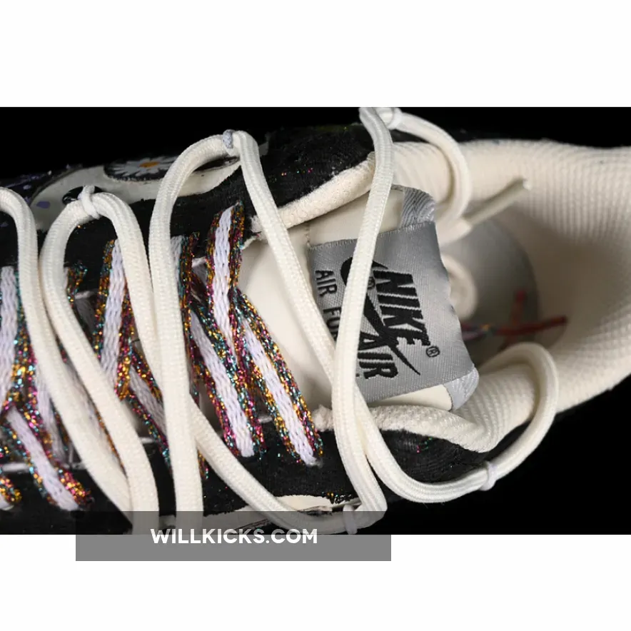 AIR FORCE 1 07 LOW BLUE DAISY WHITE/BLACK/GREY AIR FORCE 1 07 LOW BLUE DAISY WHITE/BLACK/GREY