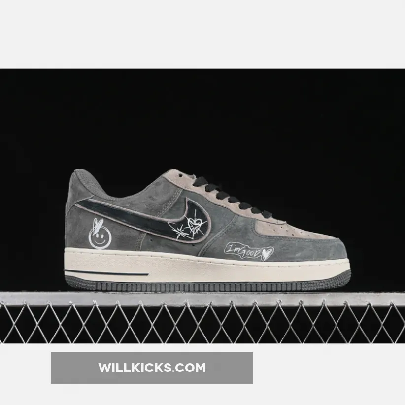 AIR FORCE 1 07 LOW GREY FACED PRINCE GREY/BROWN