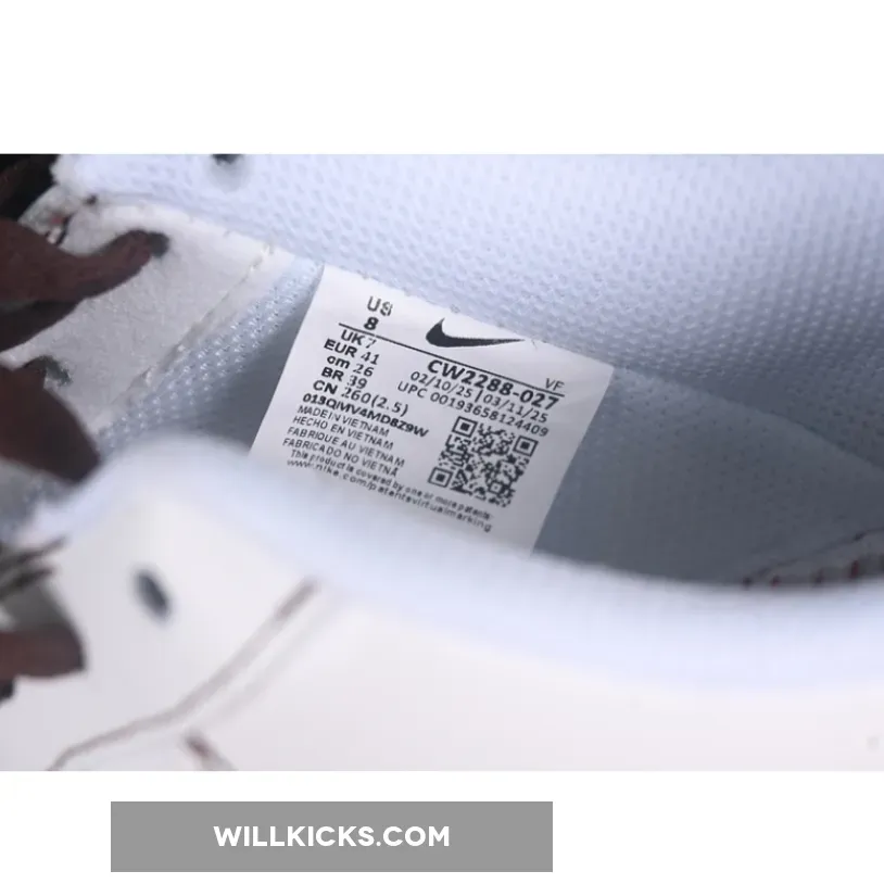 AIR FORCE 1 07 LOW JUST WHITE/BROWN AIR FORCE 1 07 LOW JUST WHITE/BROWN