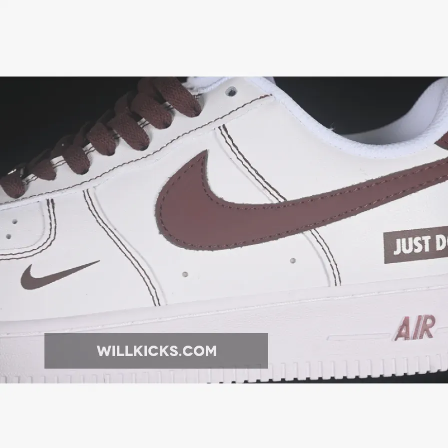 AIR FORCE 1 07 LOW JUST WHITE/BROWN AIR FORCE 1 07 LOW JUST WHITE/BROWN