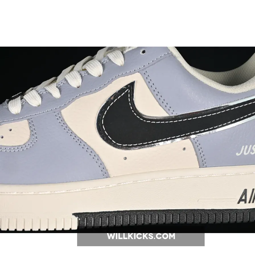 AIR FORCE 1 07 LOW JUST DO IT WHITE/GREY/BLACK AIR FORCE 1 07 LOW JUST DO IT WHITE/GREY/BLACK