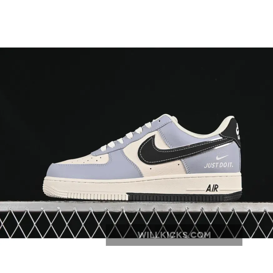 AIR FORCE 1 07 LOW JUST DO IT WHITE/GREY/BLACK AIR FORCE 1 07 LOW JUST DO IT WHITE/GREY/BLACK