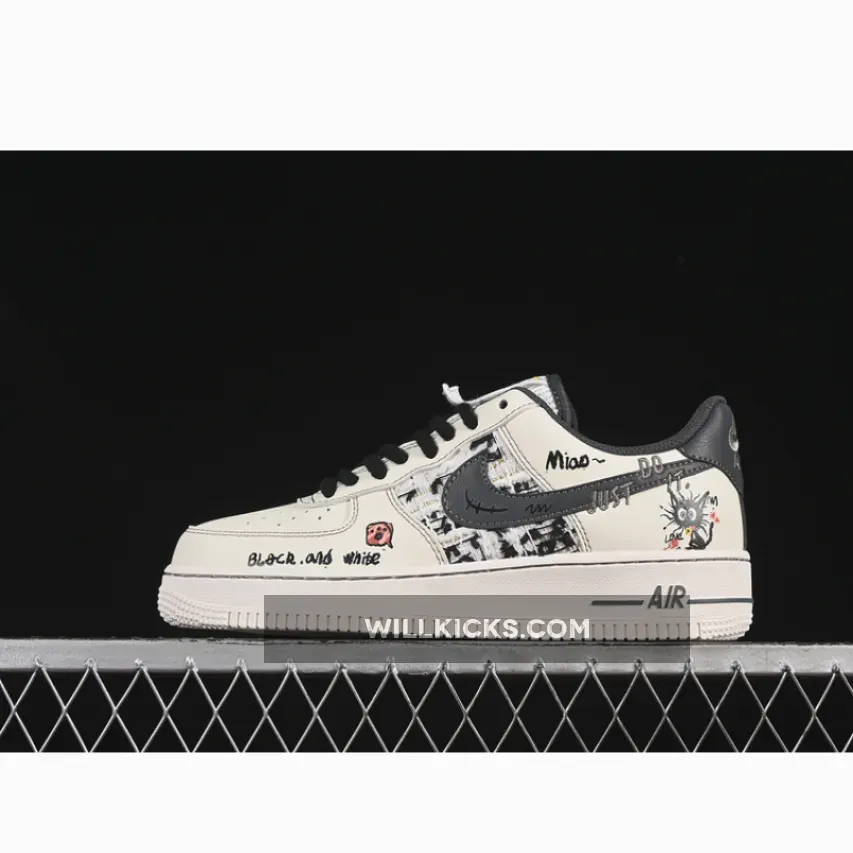 AIR FORCE 1 07 LOW LITTLE BLACK CAT WHITE/GREY/BLACK