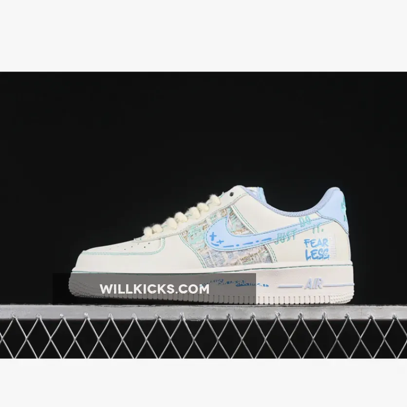 AIR FORCE 1 07 LOW LOVE WORDS WHITE/GREY/BLUE