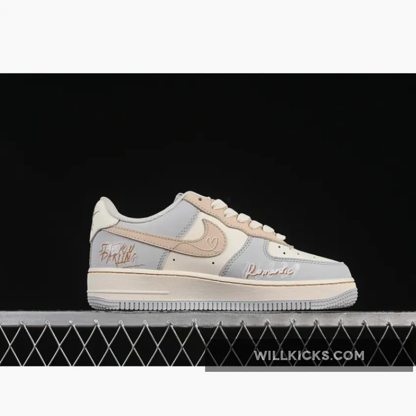 AIR FORCE 1 07 LOW LOVE LETTER GREY/BEIGE