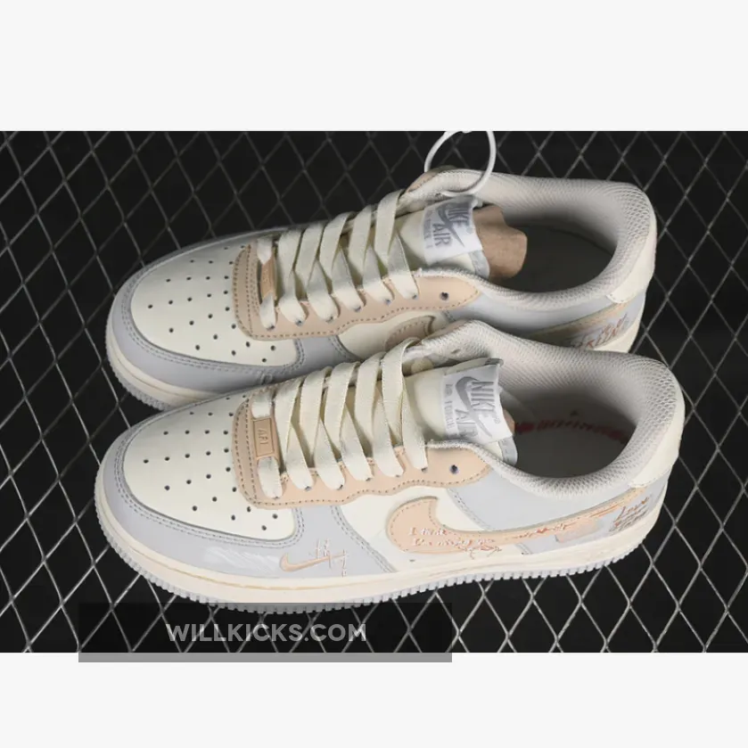 AIR FORCE 1 07 LOW LOVE LETTER GREY/BEIGE AIR FORCE 1 07 LOW LOVE LETTER GREY/BEIGE