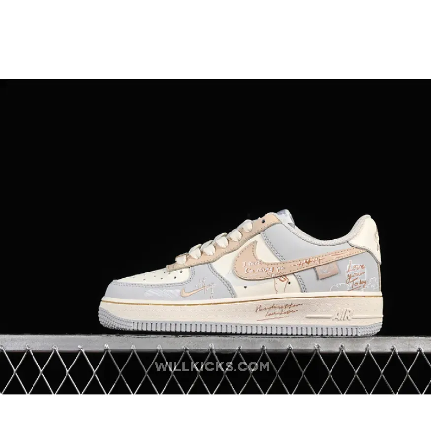 AIR FORCE 1 07 LOW LOVE LETTER GREY/BEIGE AIR FORCE 1 07 LOW LOVE LETTER GREY/BEIGE