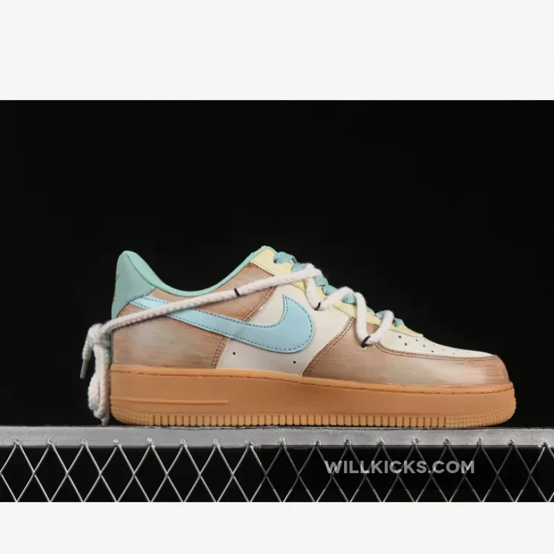 AIR FORCE 1 07 LOW MINT BUBBLE BROWN/GREEN/BLUE/BEIGE