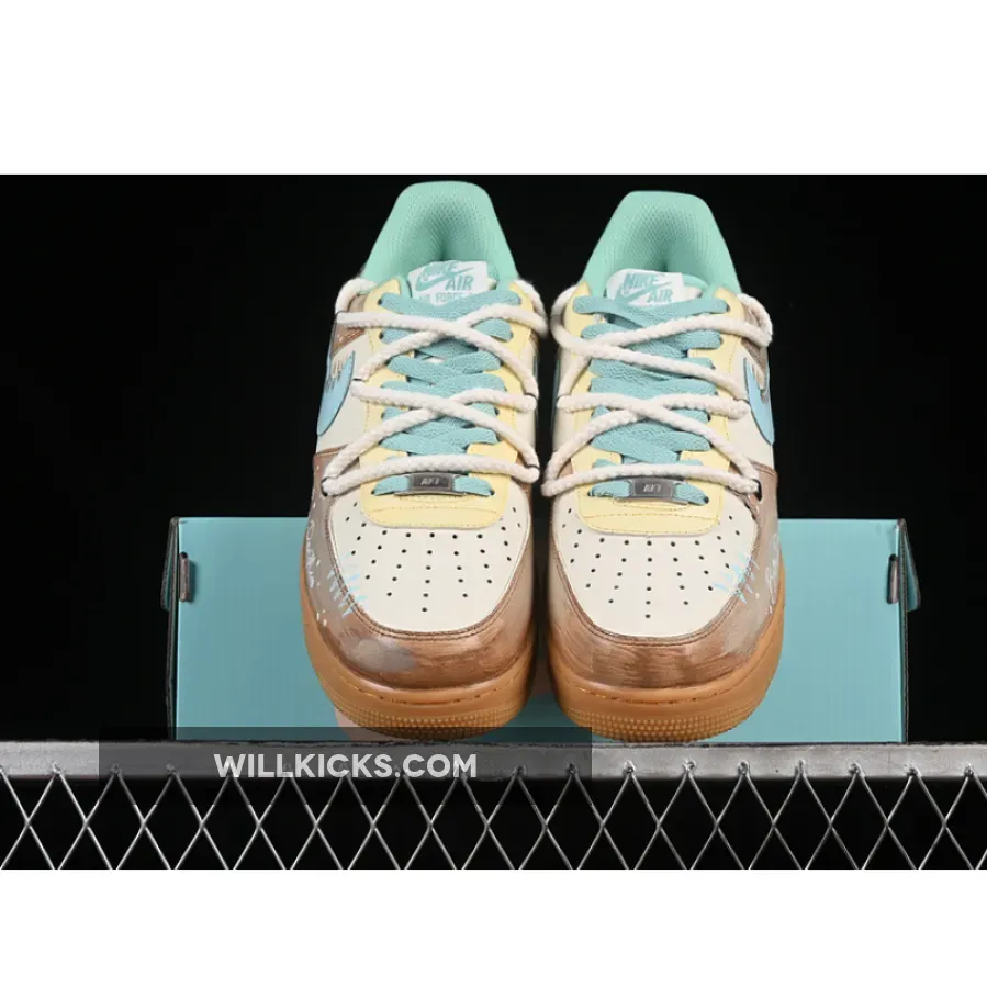 AIR FORCE 1 07 LOW MINT BUBBLE BROWN/GREEN/BLUE/BEIGE AIR FORCE 1 07 LOW MINT BUBBLE BROWN/GREEN/BLUE/BEIGE