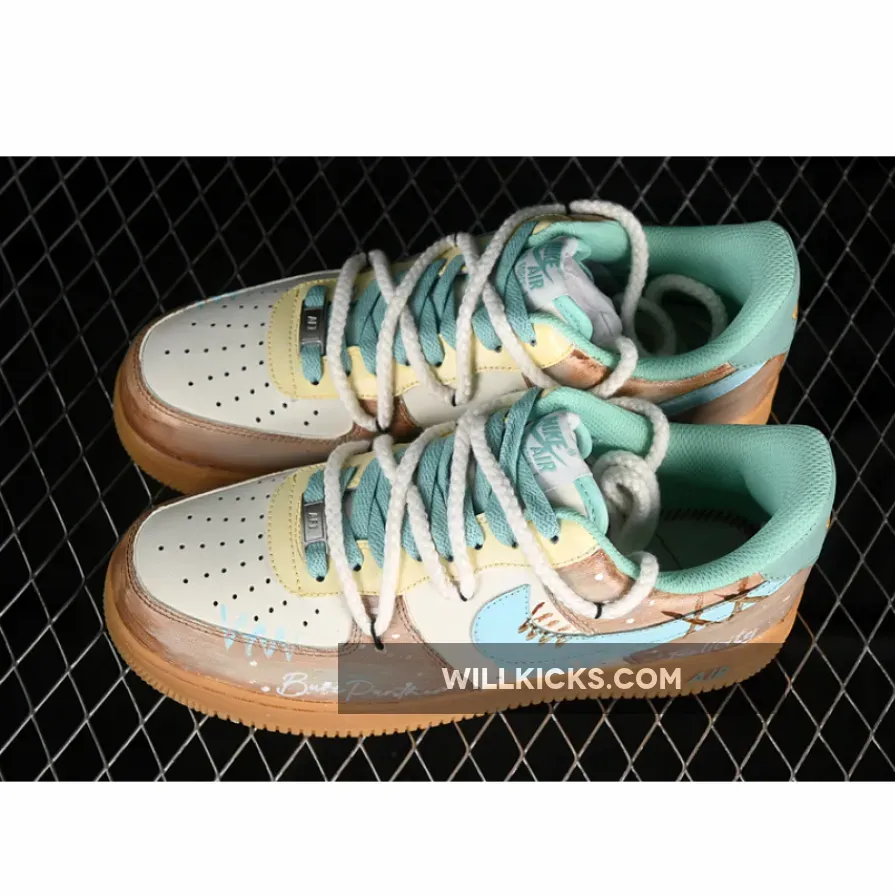 AIR FORCE 1 07 LOW MINT BUBBLE BROWN/GREEN/BLUE/BEIGE AIR FORCE 1 07 LOW MINT BUBBLE BROWN/GREEN/BLUE/BEIGE