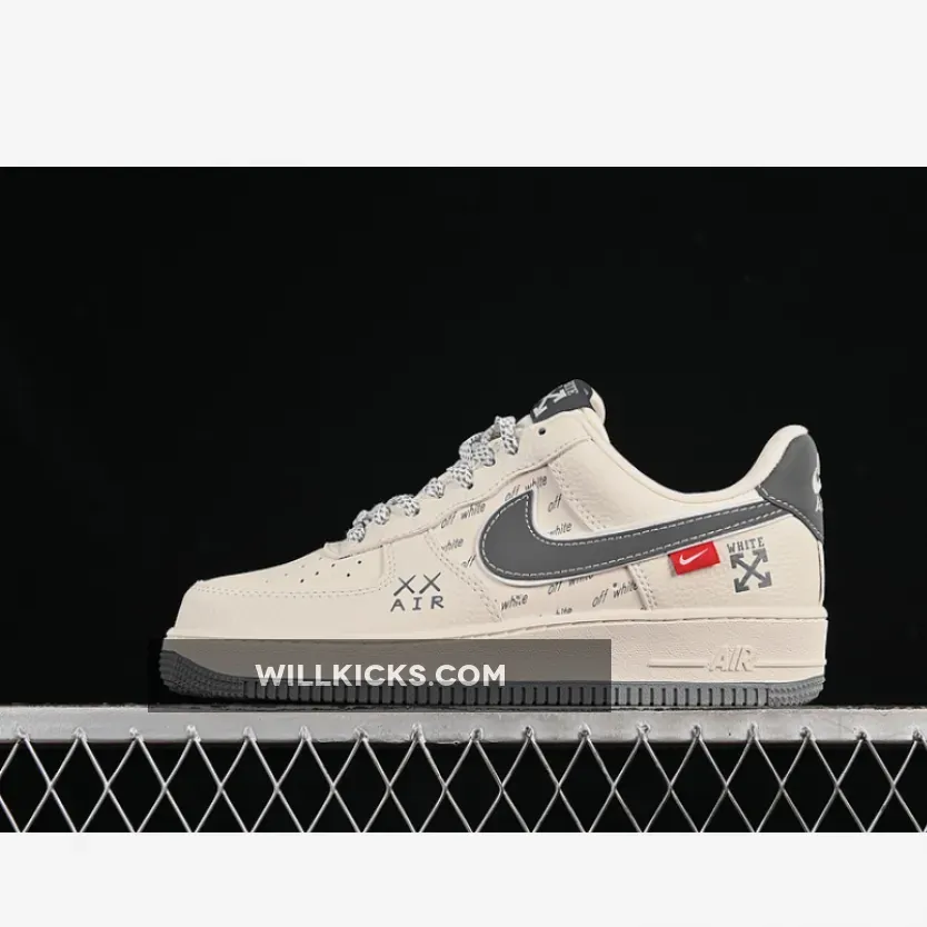 AIR FORCE 1 07 LOW OFF-WHITE WHITE/GREY AIR FORCE 1 07 LOW OFF-WHITE WHITE/GREY