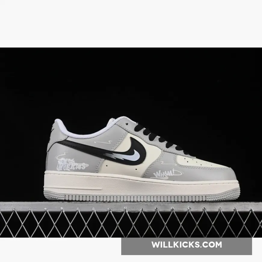 AIR FORCE 1 07 LOW QUIT SMOKING WHITE/GREY/BLACK AIR FORCE 1 07 LOW QUIT SMOKING WHITE/GREY/BLACK