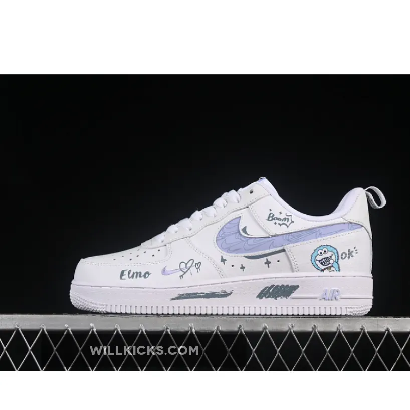 AIR FORCE 1 07 LOW SESAME STREET WHITE/PURPLE AIR FORCE 1 07 LOW SESAME STREET WHITE/PURPLE