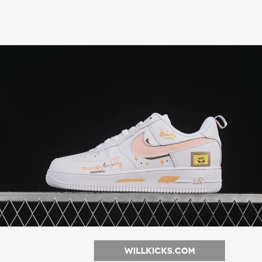 AIR FORCE 1 07 LOW SPONGEBOB SQUAREPANTS WHITE/PINK/YELLOW AIR FORCE 1 07 LOW SPONGEBOB SQUAREPANTS WHITE/PINK/YELLOW