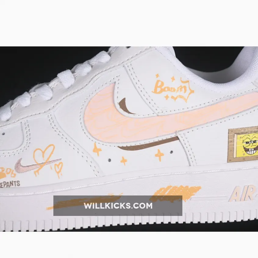 AIR FORCE 1 07 LOW SPONGEBOB SQUAREPANTS WHITE/PINK/YELLOW AIR FORCE 1 07 LOW SPONGEBOB SQUAREPANTS WHITE/PINK/YELLOW