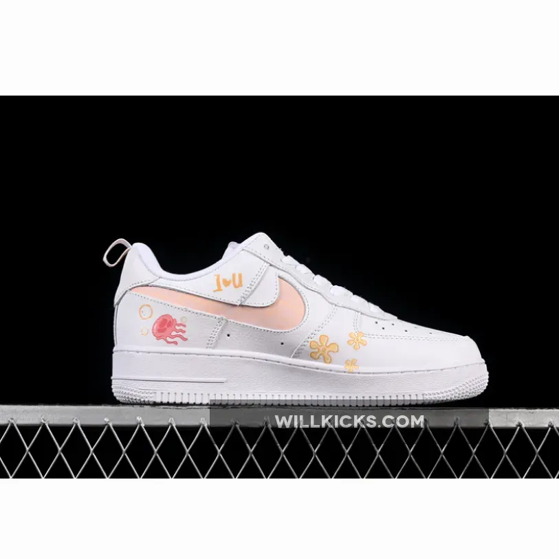 AIR FORCE 1 07 LOW SPONGEBOB SQUAREPANTS WHITE/PINK/YELLOW AIR FORCE 1 07 LOW SPONGEBOB SQUAREPANTS WHITE/PINK/YELLOW