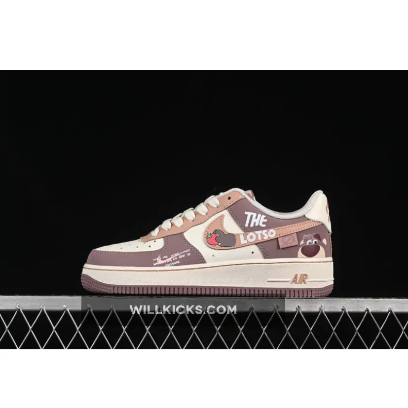 AIR FORCE 1 07 LOW STRAWBERRY BEAR WHITE/BROWN/PURPLE