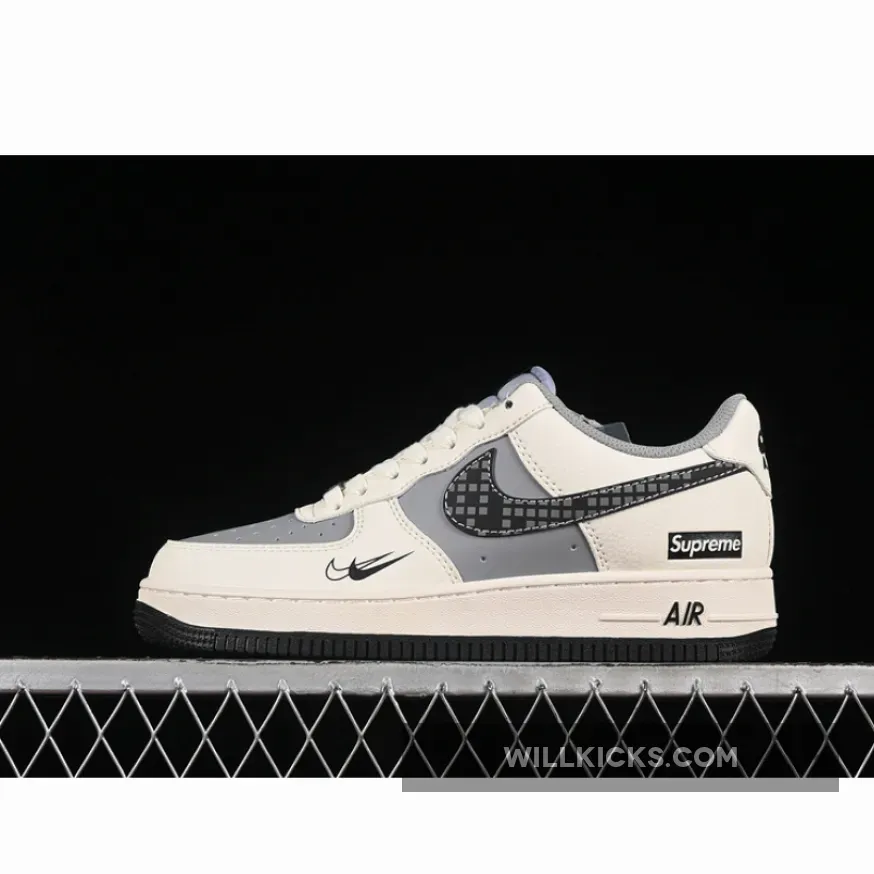 AIR FORCE 1 07 LOW SUPREME WHITE/GREY/BLACK