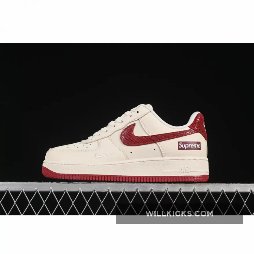 AIR FORCE 1 07 LOW SUPREME BEIGE/RED
